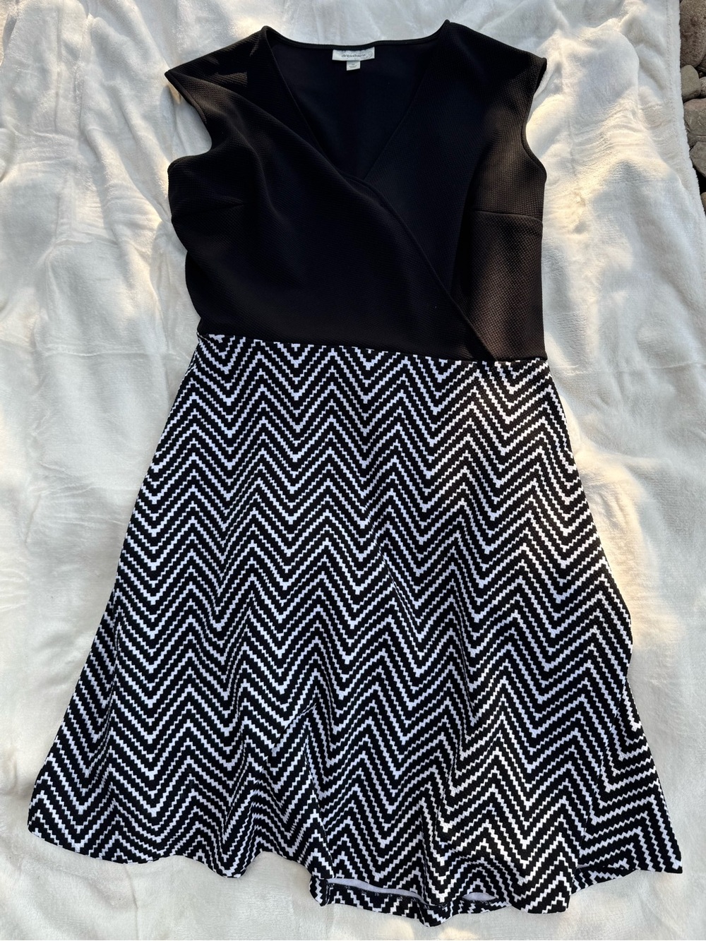 dressbarn Metallic Pewter Sheen Dress